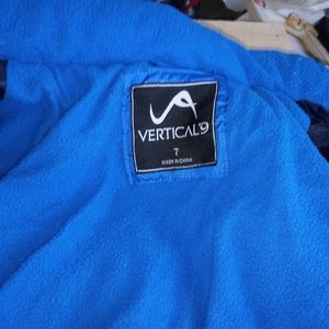 Boys multi blue puffer jacket